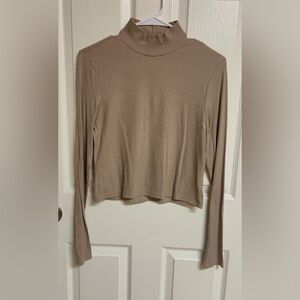American Eagle Outfitters Tan Long Sleeve Blouse